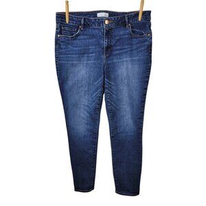 Loft Jeans Womens Size 32 / 14 The Curvy Sculpt Jegging High Rise Stretch Blue